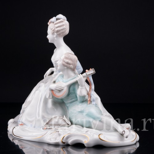 Фигурка из фарфора Пара с мандолиной, Rosenthal, Германия, 1930-50 гг.
