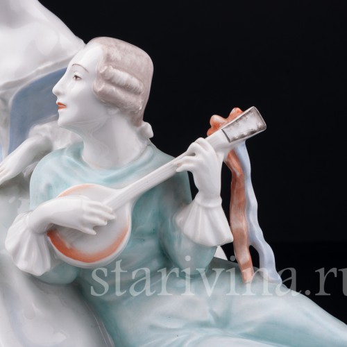 Фигурка из фарфора Пара с мандолиной, Rosenthal, Германия, 1930-50 гг.