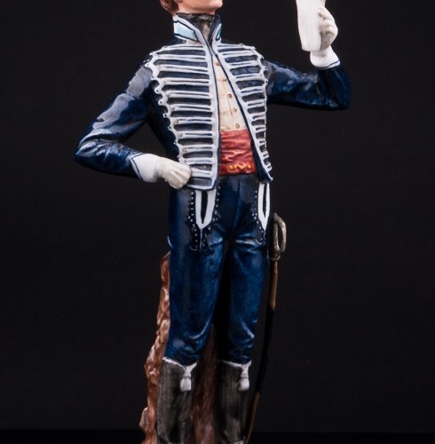 Фарфоровая статуэтка солдата Английский драгун, Bruno Merli, Италия, 1950-70 гг.