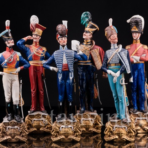 Фарфоровая статуэтка солдата Английский драгун, Bruno Merli, Италия, 1950-70 гг.