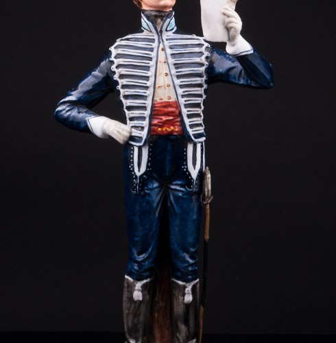 Фарфоровая статуэтка солдата Английский драгун, Bruno Merli, Италия, 1950-70 гг.