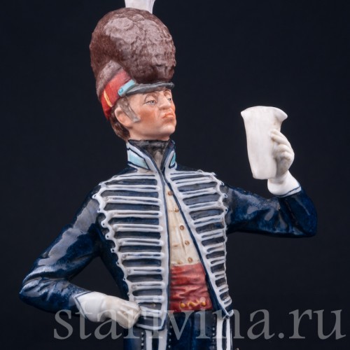 Фарфоровая статуэтка солдата Английский драгун, Bruno Merli, Италия, 1950-70 гг.