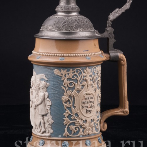 Старинная пивная Кружка Певцы 1/2л, Villeroy & Boch, Германия, 1902 г.