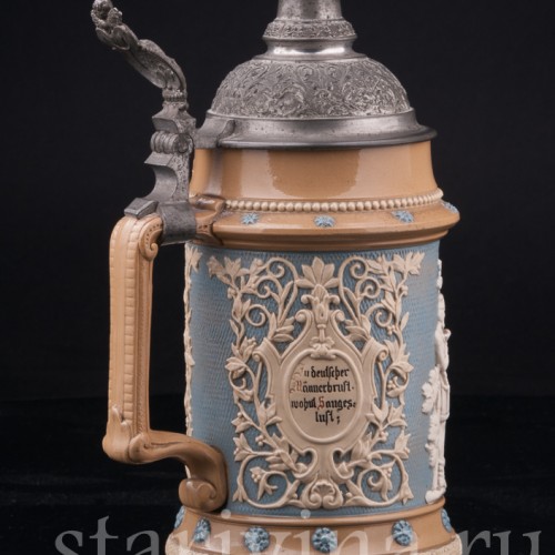 Старинная пивная Кружка Певцы 1/2л, Villeroy & Boch, Германия, 1902 г.