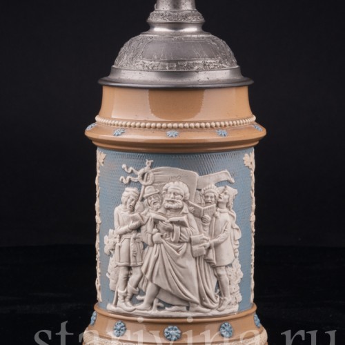 Старинная пивная Кружка Певцы 1/2л, Villeroy & Boch, Германия, 1902 г.