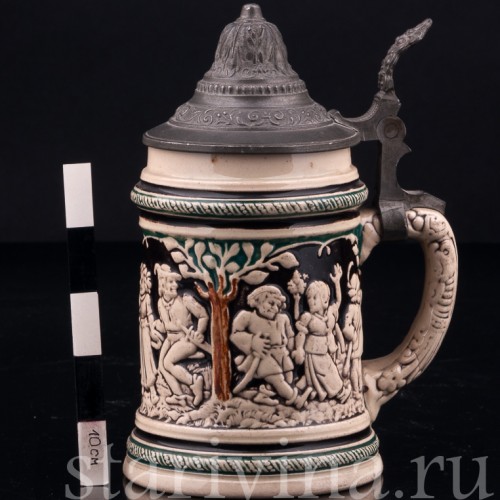 Кувшин и шесть кружек, Dumler & Breiden, Германия, кон. 19 - нач. 20 вв