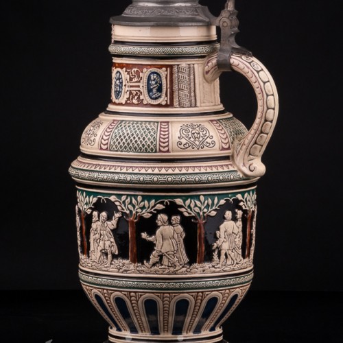 Кувшин и шесть кружек, Dumler & Breiden, Германия, кон. 19 - нач. 20 вв