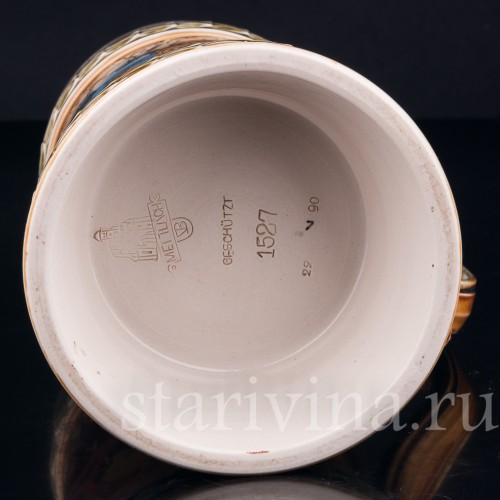 Старинная пивная Кружка Ландскнехты, Villeroy & Boch, Германия, 1890 г.