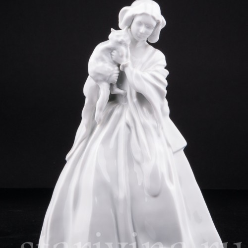 Девушка с кошкой, Volkstedt, Германия, вт. пол. 20 в