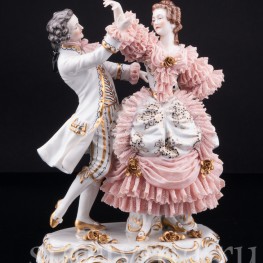 Танцующая пара, кружевная, Muller & Co, Германия, 1920-30 гг