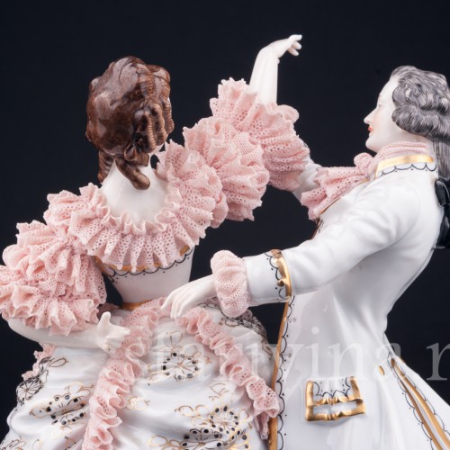 Танцующая пара, кружевная, Muller & Co, Германия, 1920-30 гг