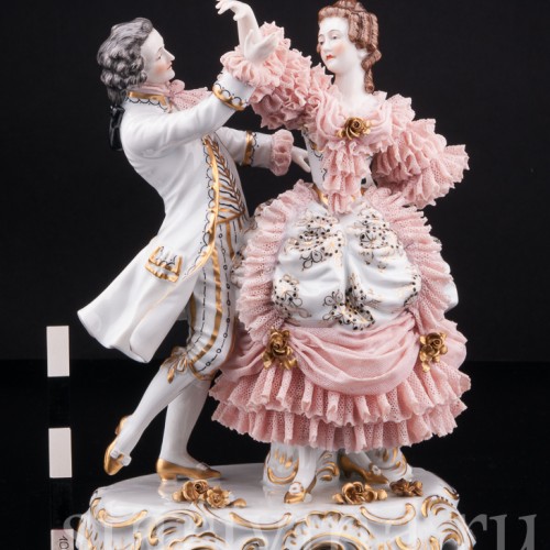 Танцующая пара, кружевная, Muller & Co, Германия, 1920-30 гг