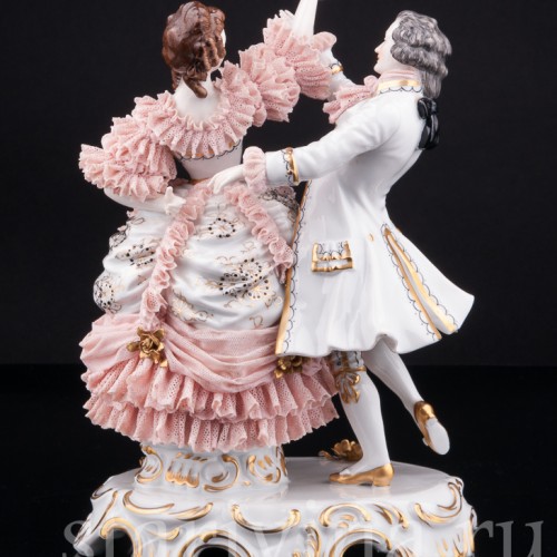 Танцующая пара, кружевная, Muller & Co, Германия, 1920-30 гг