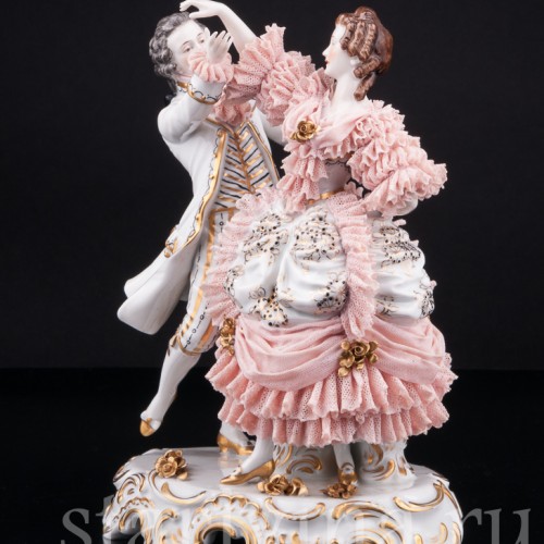 Танцующая пара, кружевная, Muller & Co, Германия, 1920-30 гг