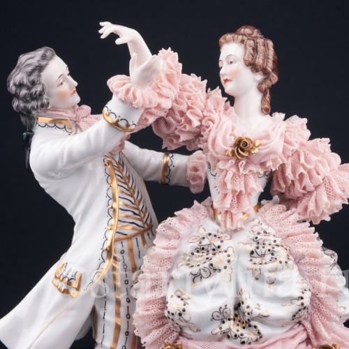 Танцующая пара, кружевная, Muller & Co, Германия, 1920-30 гг