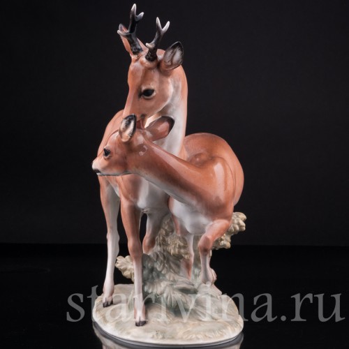 Статуэтка животных из фарфора Косули, Rosenthal, Германия, 1930 гг.