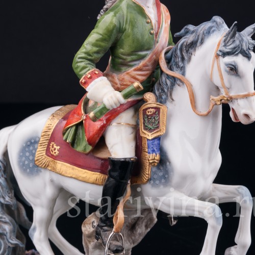 Антикварная фигурка из фарфора Всадник, Dressel, Kister & Co, Германия, кон. 19 - нач. 20 вв.