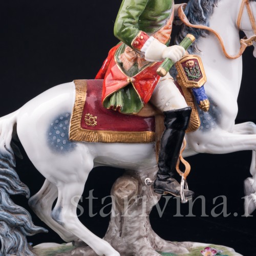 Антикварная фигурка из фарфора Всадник, Dressel, Kister & Co, Германия, кон. 19 - нач. 20 вв.
