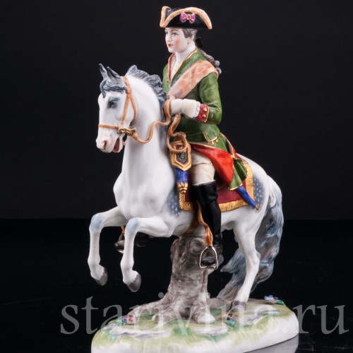 Антикварная фигурка из фарфора Всадник, Dressel, Kister & Co, Германия, кон. 19 - нач. 20 вв.