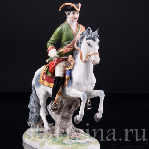 Антикварная фигурка из фарфора Всадник, Dressel, Kister & Co, Германия, кон. 19 - нач. 20 вв.