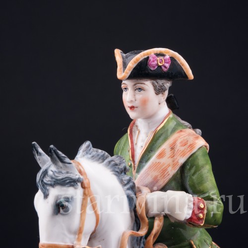 Антикварная фигурка из фарфора Всадник, Dressel, Kister & Co, Германия, кон. 19 - нач. 20 вв.