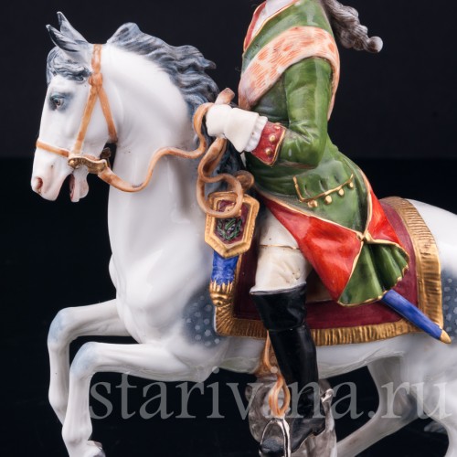 Антикварная фигурка из фарфора Всадник, Dressel, Kister & Co, Германия, кон. 19 - нач. 20 вв.