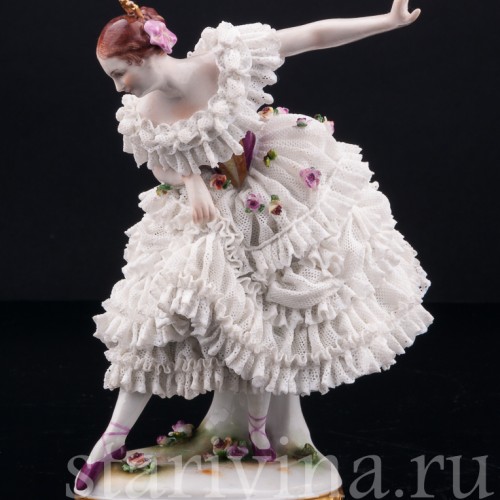 Фанни Эльслер, кружевная, Volkstedt, Германия, до 1935 г