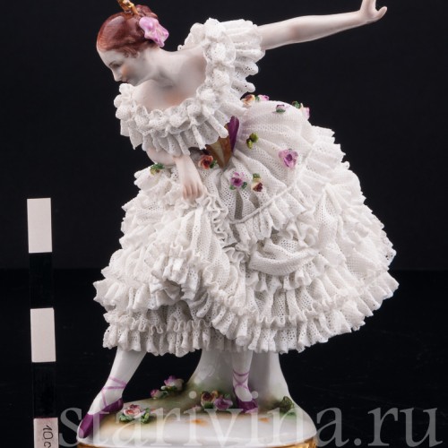 Фанни Эльслер, кружевная, Volkstedt, Германия, до 1935 г