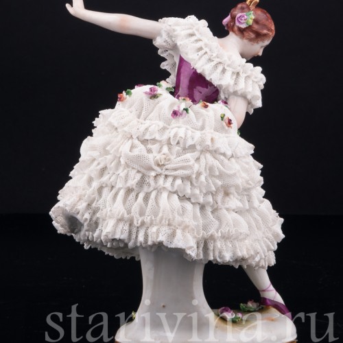 Фанни Эльслер, кружевная, Volkstedt, Германия, до 1935 г