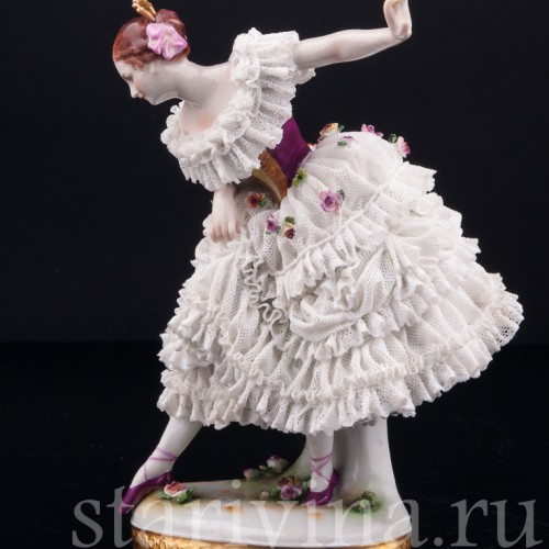 Фанни Эльслер, кружевная, Volkstedt, Германия, до 1935 г