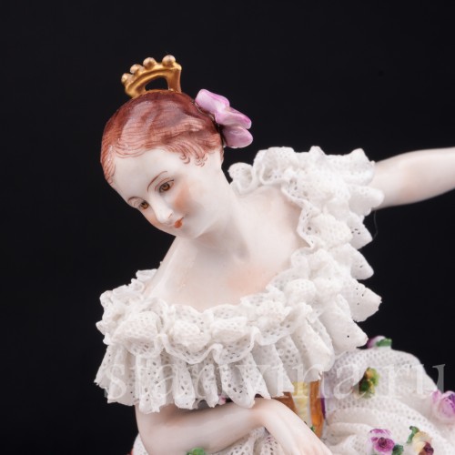 Фанни Эльслер, кружевная, Volkstedt, Германия, до 1935 г