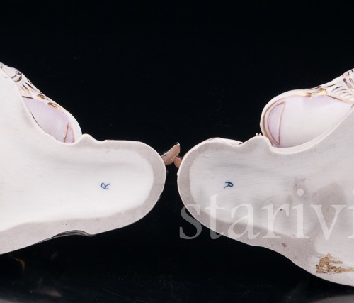 Пара с вазами, солонки, Volkstedt, Германия, 19 в