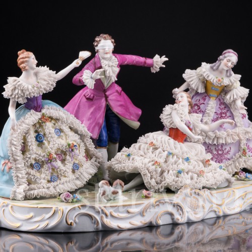 "Жмурки", кружевная, Muller & Co, Германия, нач. 20 в