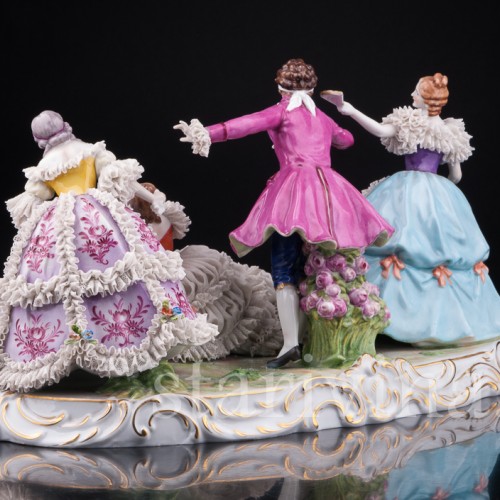 "Жмурки", кружевная, Muller & Co, Германия, нач. 20 в