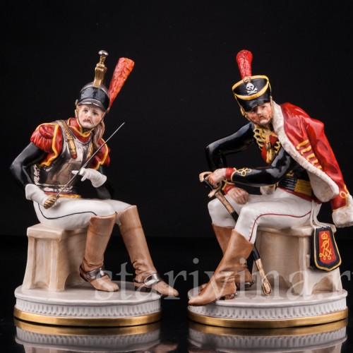 Гусар и Кирасир, Capodimonte, Италия, сер. 20 в