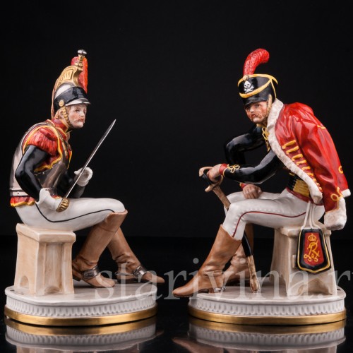 Гусар и Кирасир, Capodimonte, Италия, сер. 20 в