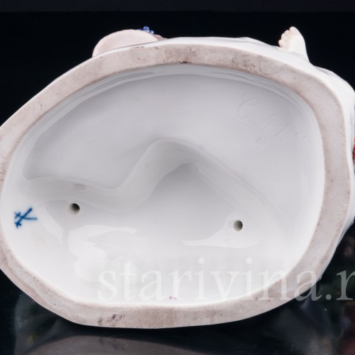 Фарфорвая статуэтка Пара виноградом и овечкой, Meissen, Германия, сер. 20 в.