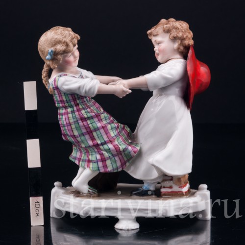 Играющие девочки, E. A. Muller, Германия, нач. 20 в