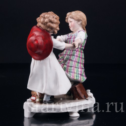 Играющие девочки, E. A. Muller, Германия, нач. 20 в