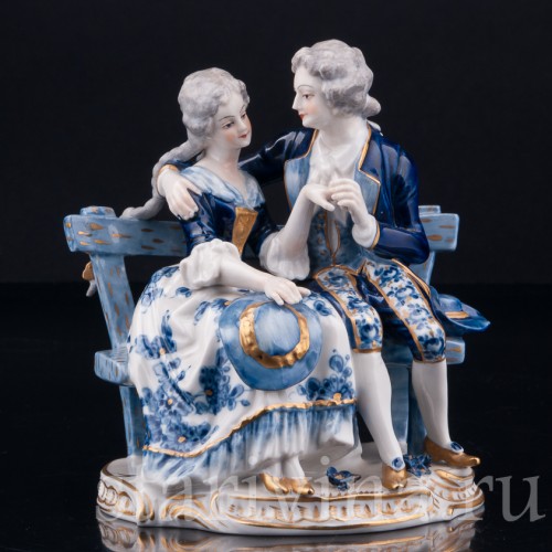 Пара на скамейке, Volkstedt, Германия, вт. пол. 20 в