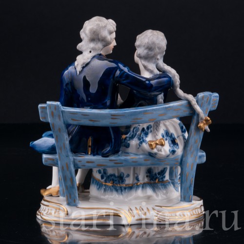 Пара на скамейке, Volkstedt, Германия, вт. пол. 20 в