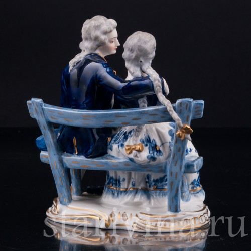 Пара на скамейке, Volkstedt, Германия, вт. пол. 20 в