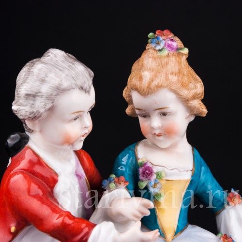 Маленькие влюбленные, E. A. Muller, Германия, нач. 20 в