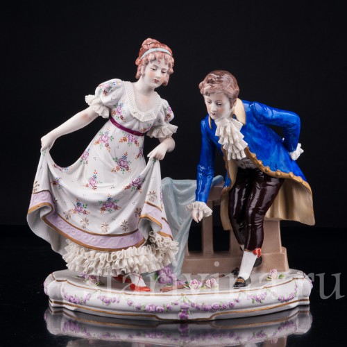Галантная пара, Sitzendorf, Германия, вт. пол. 20 в