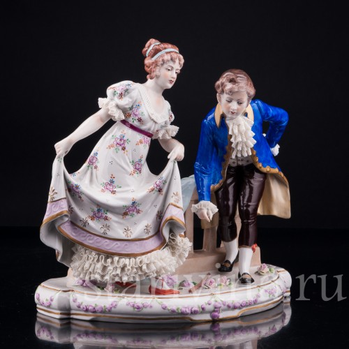 Галантная пара, Sitzendorf, Германия, вт. пол. 20 в