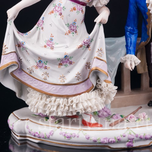 Галантная пара, Sitzendorf, Германия, вт. пол. 20 в