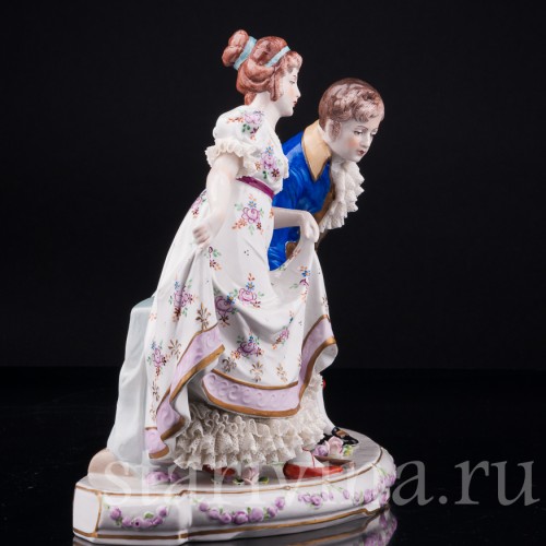 Галантная пара, Sitzendorf, Германия, вт. пол. 20 в