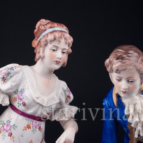 Галантная пара, Sitzendorf, Германия, вт. пол. 20 в