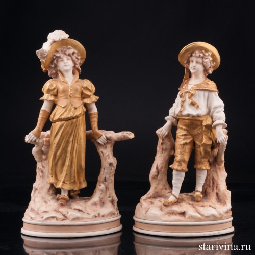 Пара в золотых костюмах, Австрия, нач. 20 в