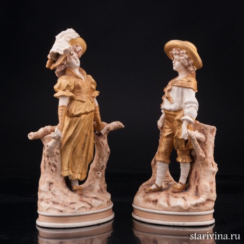 Пара в золотых костюмах, Австрия, нач. 20 в